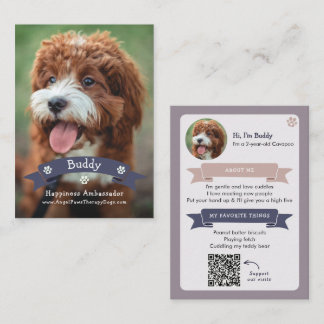D'appel Carte de commerce de photo pour animaux de compagn