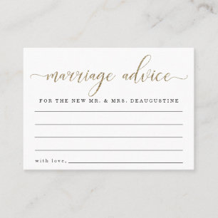D'appel Carte de conseil de mariage personnalisée - Partie