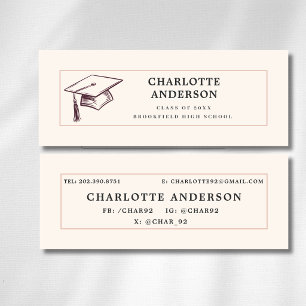 D'appel Carte de contact de diplômé sur parchemin