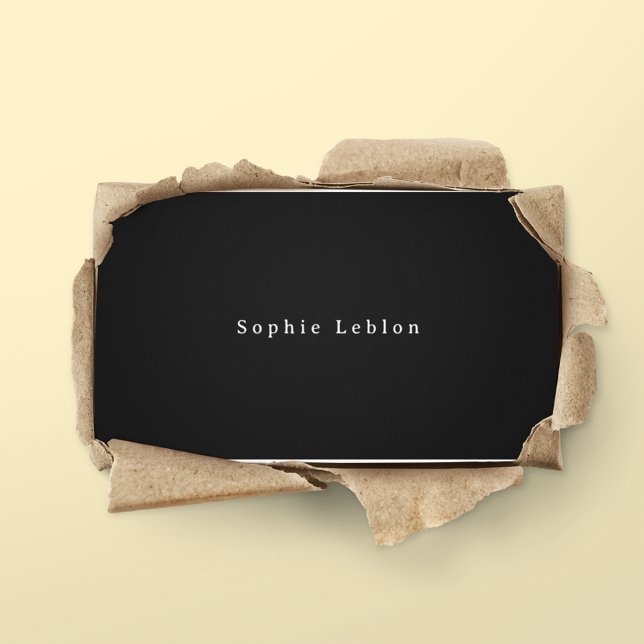 D'appel Carte de contact minimaliste Noir (Créateur téléchargé)
