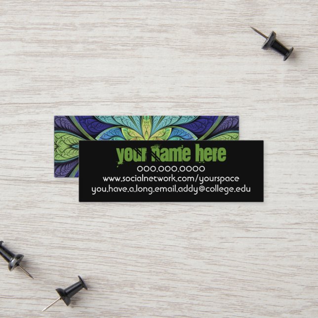 D'appel Carte de contact personnelle La Chanteuse IV (Devant/Arrière en situation)