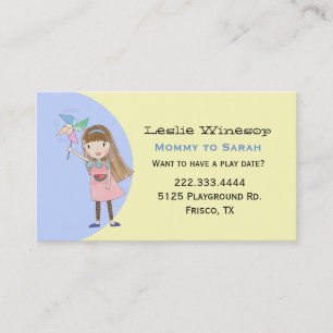 D'appel Carte de date de jeu pour les filles avec le Pinwh