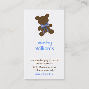 D'appel Carte de date de lecture personnalisée de l'ours