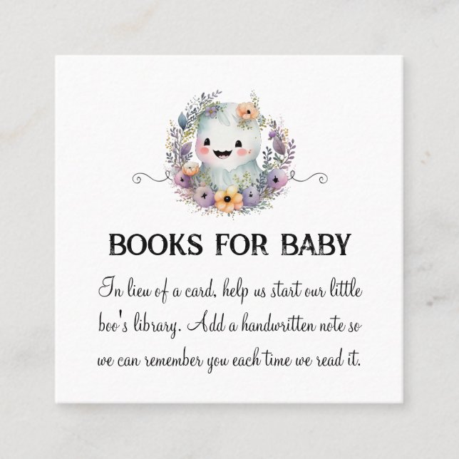 D'appel Carte de demande de Baby shower Little Boo Hallowe (Devant)