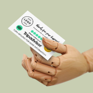 D'appel Carte de demande de révision Tripadvisor avec code