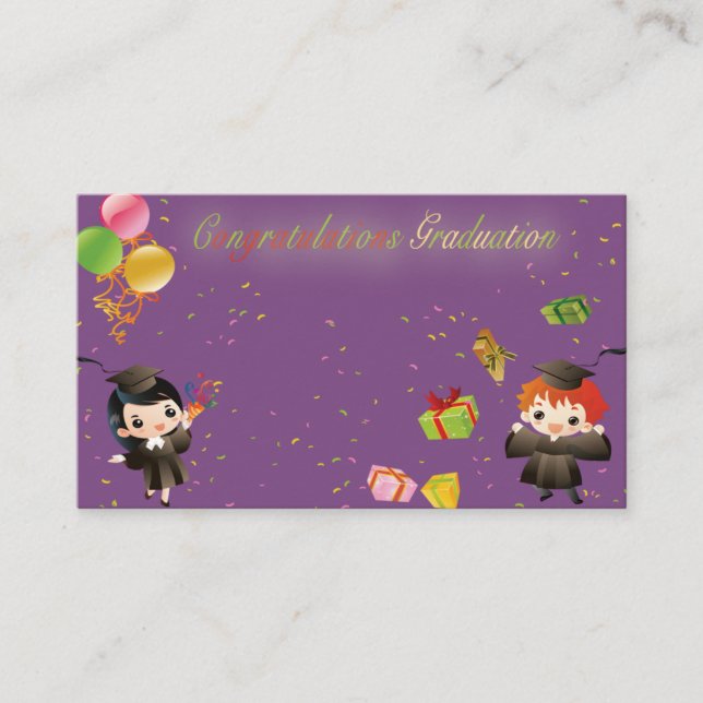 D'appel Carte de félicitations pour diplômé (Devant)