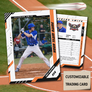 D'appel Carte de joueur de baseball personnalisée dynamiqu
