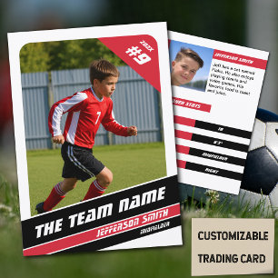 D'appel Carte de joueur de football en rouge blanc vigoure