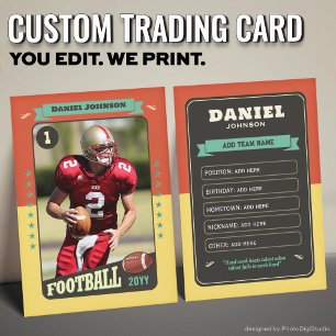D'appel Carte de lecteur Retro Custom Football Card