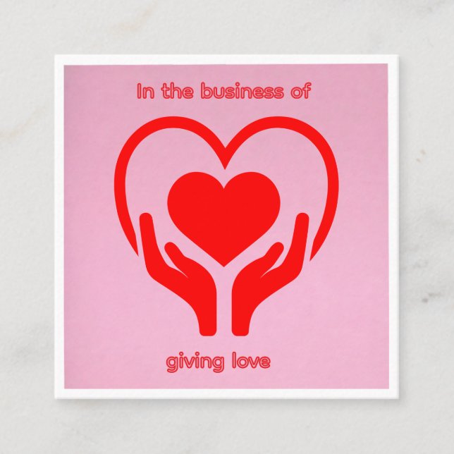 D'appel Carte de l'entreprise de l'amour (Devant)