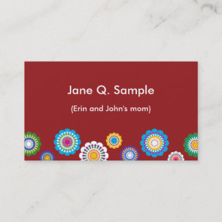 D'appel Carte de l'information de maman en rouge