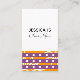 D'appel Carte de maman accent graphique prune et orange