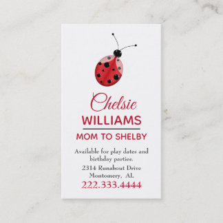 D'appel Carte de maman de coccinelle