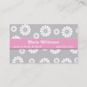 D'appel Carte de maman de marguerite rose, grise, et