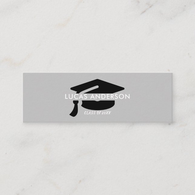 D'appel Carte de nom de diplôme. Élégante carte d'insertio (Devant)