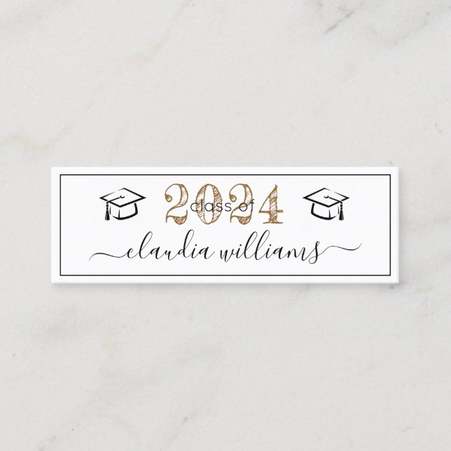 D'appel Carte de nom de diplôme - Simple Classic Insert Ca (Devant)