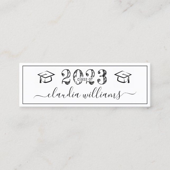 D'appel Carte de nom de diplôme - Simple Classic Insert Ca (Devant)