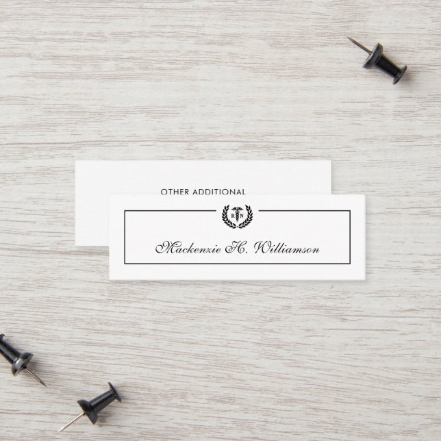 D'appel Carte de nom de l'école de soins infirmiers de la  (Devant/Arrière en situation)