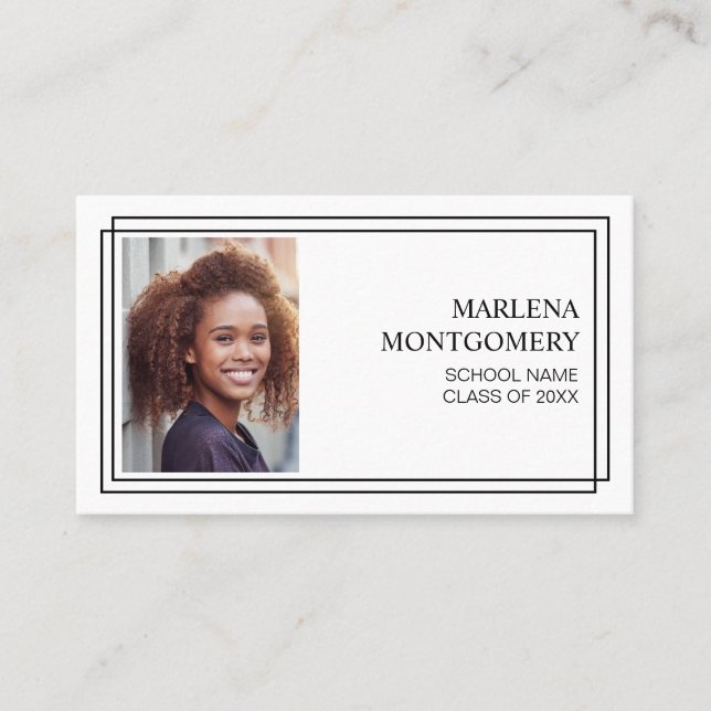 D'appel Carte de nom de photo de profil de remise des dipl (Devant)