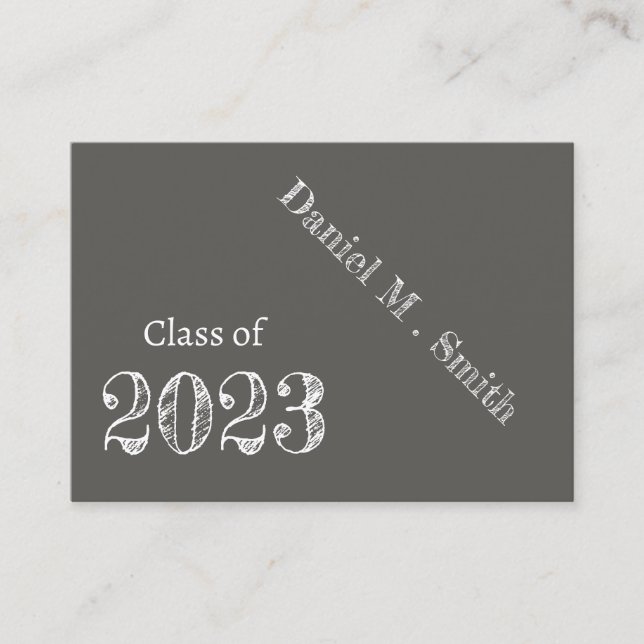 D'appel Carte de nom de remise de diplôme - aspect tableau (Devant)