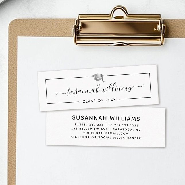 D'appel Carte de nom de remise de diplôme écriture moderne (Créateur téléchargé)