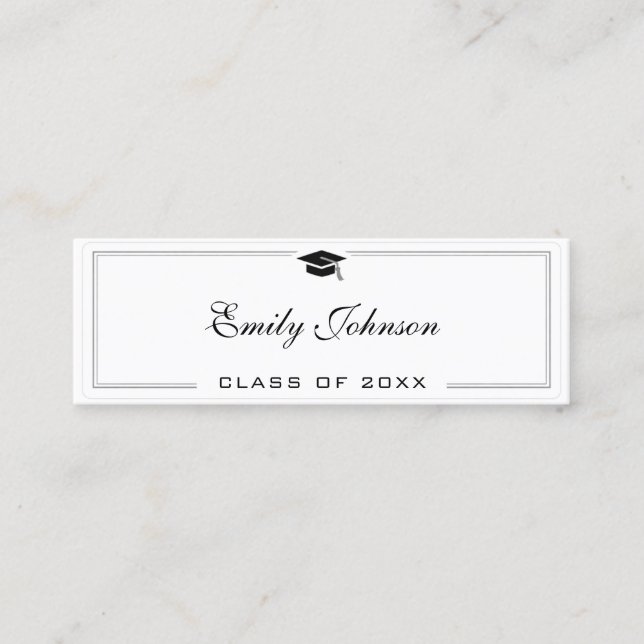 D'appel Carte de nom de remise de diplôme personnalisée -  (Devant)
