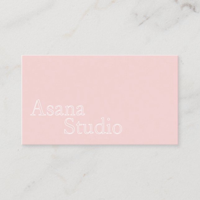 D'appel Carte de nom d'entreprise Pink Yoga (Devant)