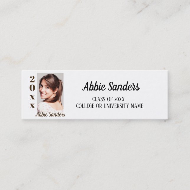 D'appel Carte de nom d'insertion de remise de diplôme de p (Devant)