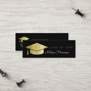 D'appel Carte de nom du diplômé Classe élégante de