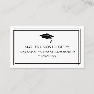 D'appel Carte de nom moderne avec photo de remise de diplô
