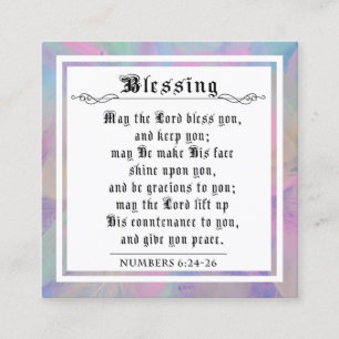 D'appel Carte de notes BIble Priestly Blessing Pastel Feat