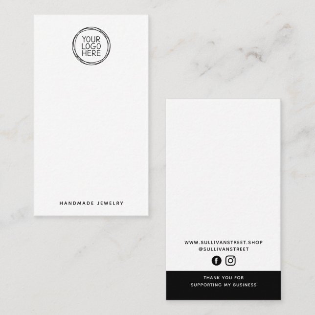 D'appel Carte de Présentation de Boucle d'Oreille avec Vot (Devant / Derrière)