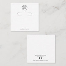 Carte de Présentation de Boucles d'Oreilles en Arc