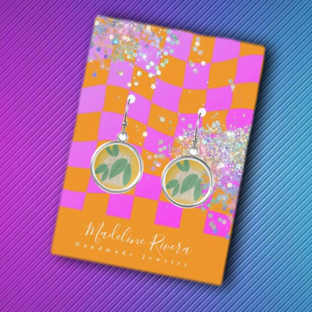 D'appel Carte de Présentation de Boucles d'Oreilles Orange (Créateur téléchargé)