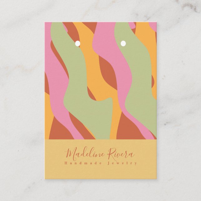 D'appel Carte de présentation pour boucles d'oreilles arti (Devant)