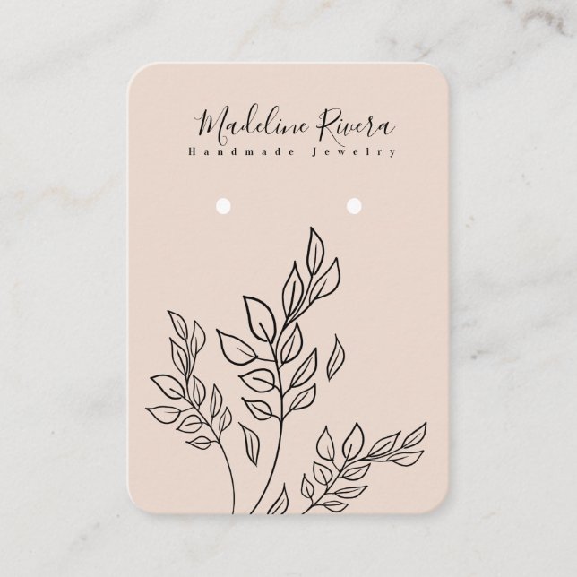 D'appel Carte de présentation pour boucles d'oreilles fait (Devant)