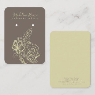 D'appel Carte de présentation pour boucles d'oreilles flor