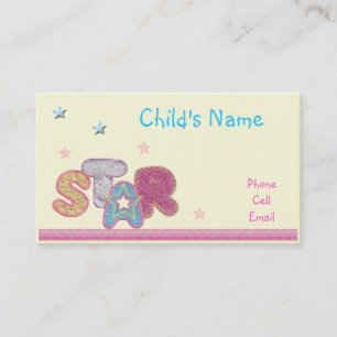 D'appel Carte de présentation pour enfants étoiles