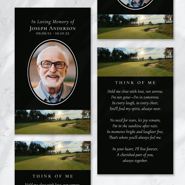D'appel Carte de prière commémorative du terrain de golf O (Créateur téléchargé)
