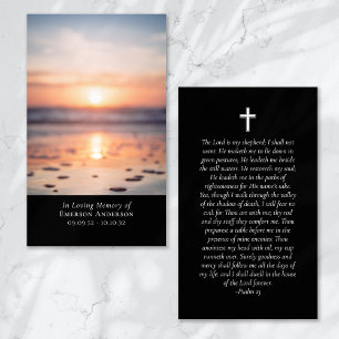D'appel Carte de prière commémorative Sunrise Ocean Photo