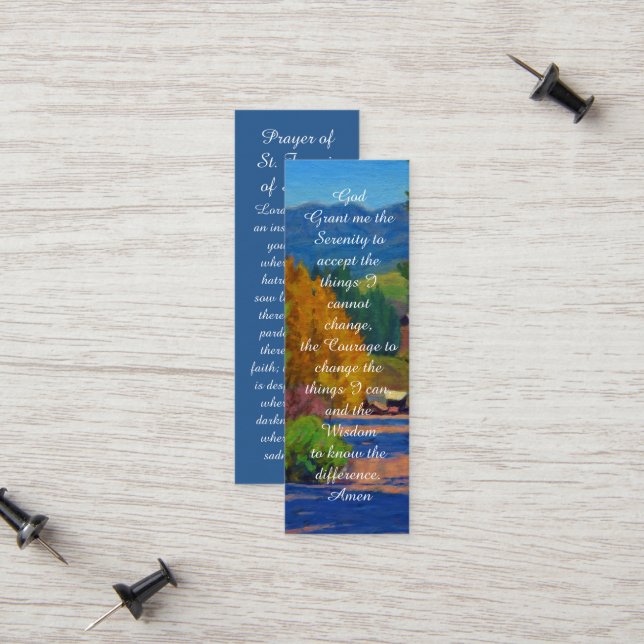 D'appel Carte de prière Mark du livre commémoratif (Devant/Arrière en situation)