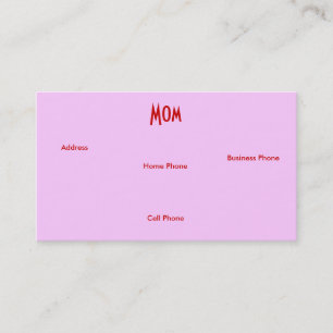 D'appel Carte de profil Maman Rose Rose I