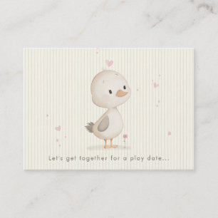 D'appel Carte de rendez-vous de jeu de Caneton Mignon
