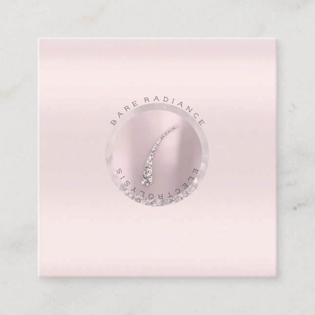 D'appel Carte de rendez-vous Electrolyse Rose Parties scin (Devant)