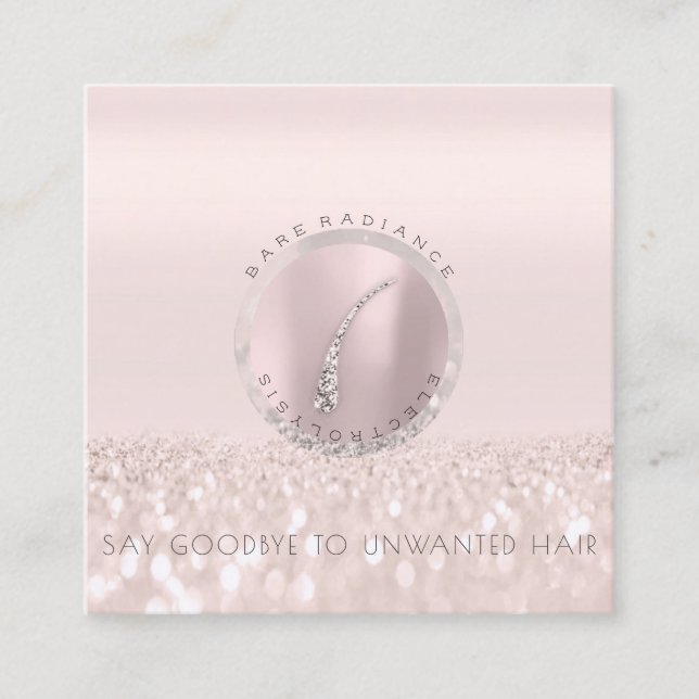 D'appel Carte de rendez-vous Electrolyse Rose Parties scin (Devant)