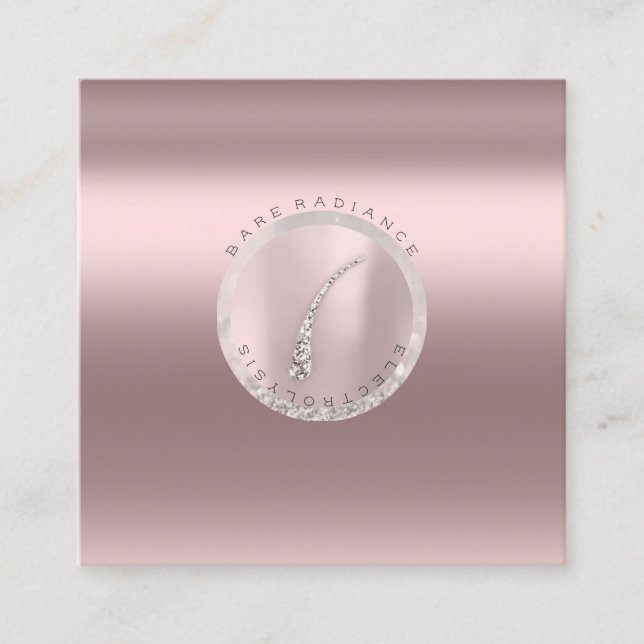 D'appel Carte de rendez-vous Electrolyse Rose Parties scin (Devant)