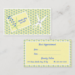 D'appel Carte de rendez-vous Floral Hair Stylist