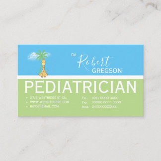 D'appel Carte de rendez-vous pour pédiatre de Cute Giraffe