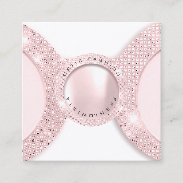 D'appel Carte de rendez-vous Rose optique Parties scintill (Devant)