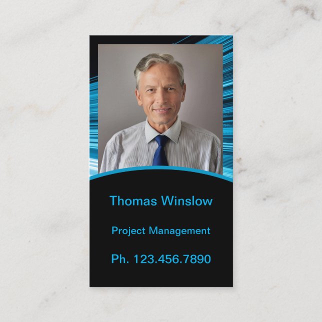 D'appel Carte de reprise mini | Carte réseau bleu noir (Devant)